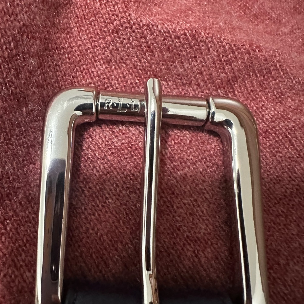 Lauren Ralph Lauren Navy Leather Belt - Picture 5 of 5